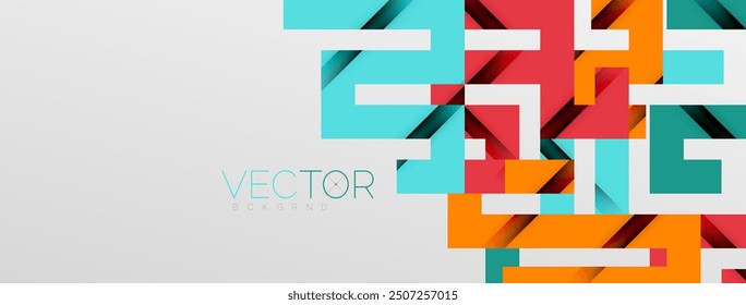 Líneas de doblez de color con efecto de textura de sombra. Ilustración vectorial para el Fondo de pantalla, Anuncio, fondo, tarjeta, ilustración del libro, landing page