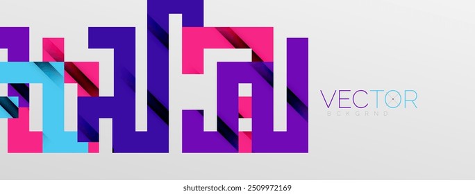 Líneas de doblez de color con efecto de textura de sombra. Ilustración vectorial para el Fondo de pantalla, Anuncio, fondo, tarjeta, ilustración del libro, landing page