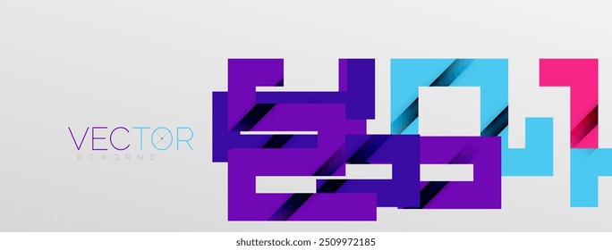 Líneas de doblez de color con efecto de textura de sombra. Ilustración vectorial para el Fondo de pantalla, Anuncio, fondo, tarjeta, ilustración del libro, landing page