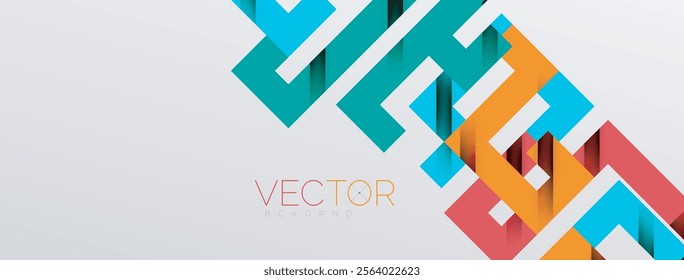 Color bend lines with shadow texture effect. Vector Illustration For Wallpaper, Banner, Background, Card, Book Illustration, landing page