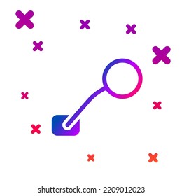 Color Bicycle rear view mirror icon isolated on white background. Gradient random dynamic shapes. Vector