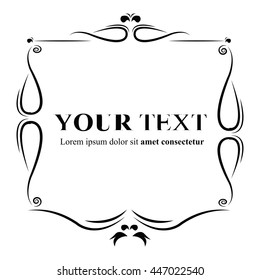 color black Ornate frames style