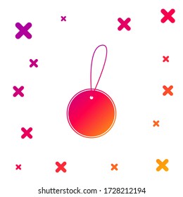 Color Blank label template price tag icon isolated on white background. Empty shopping discounts sticker. Template discount banner. Gradient random dynamic shapes. Vector Illustration