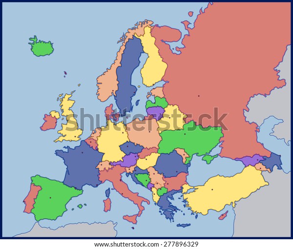 Printable Europe Map Color