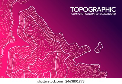 fondo de mezcla de colores y topografía de Vector de contornos. Ilustración vectorial geográfica de la topografía montañosa. Textura de patrón topográfico. Mapa del terreno del Vector terrestre. Mapa topográfico