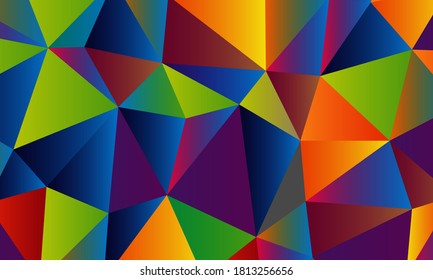Color Blend Low Poly background design. low poly background in various colors. low poly color design.Vector