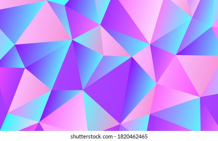 Color Blend Low Poly background design. low poly background in various colors. low poly color design.Vector