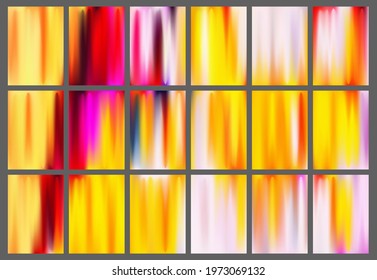 Color blending fluid gradient backgrounds vector collection for banners, posters, flyers. Liquid fluid gradients of different colors. Smooth abstract design.