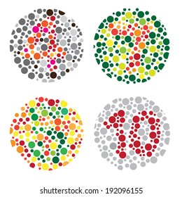 color blind Test, daltonism,color blindness disease, perception test,