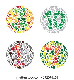 color blind Test, daltonism,color blindness disease, perception test,