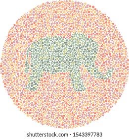 Color Blind Test - Elephant (cartoon)