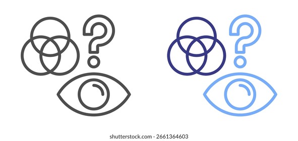 Farbe Blindheit Symbol Blatt Farbe