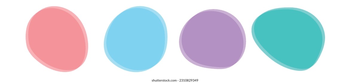 Color blob banner vector illustration isolated on white