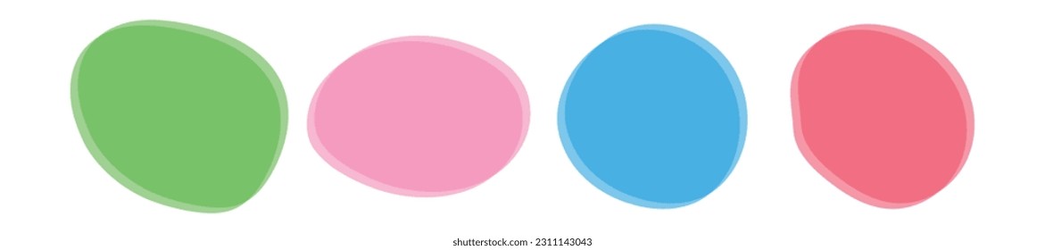 Color blob banner vector illustration isolated on white