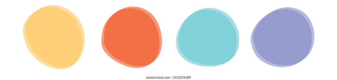 Color blob banner vector illustration isolated on white