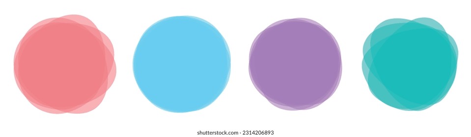 Color blob banner vector illustration isolated on white