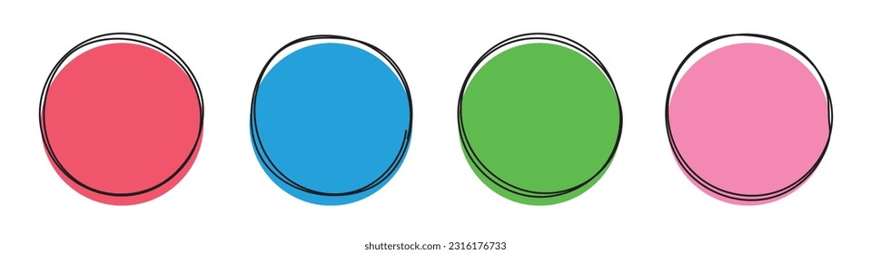 Color blob banner vector illustration isolated on white