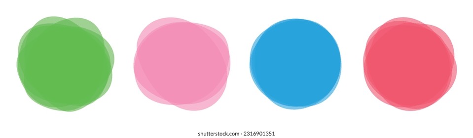 Color blob banner vector illustration isolated on white