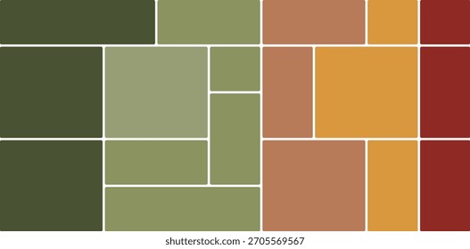 Color Block Bento Composition Warm Natural Palette Design