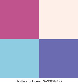Color block design featuring four pastel shades: rose pink, soft cream, sky blue, and muted violet. Ideal for backgrounds, design inspiration, and color palette themes.