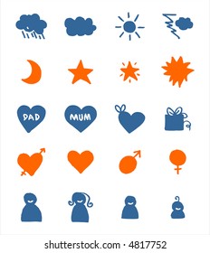 color block icons - symbols - others of same series : http://www.shutterstock.com/lightboxes.mhtml?lightbox_id=499072