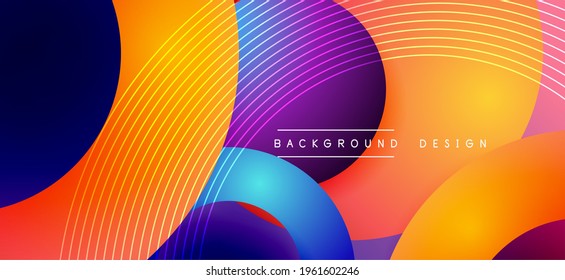 Color block vector abstract background, dynamic shapes on color gradient. Trendy geometric abstract background for your text, logo or graphics