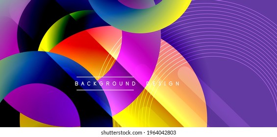 Color block vector abstract background, dynamic shapes on color gradient. Trendy geometric abstract background for your text, logo or graphics