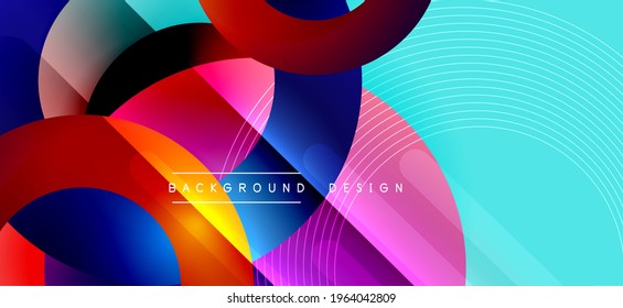 Color block vector abstract background, dynamic shapes on color gradient. Trendy geometric abstract background for your text, logo or graphics