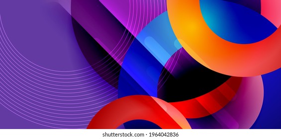 Color block vector abstract background, dynamic shapes on color gradient. Trendy geometric abstract background for your text, logo or graphics