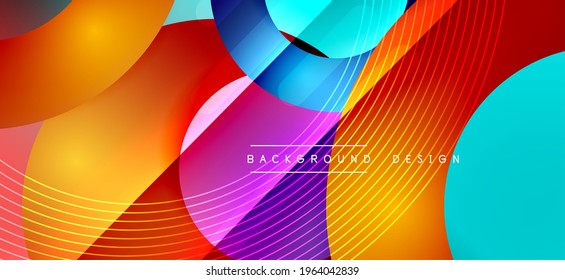 Color block vector abstract background, dynamic shapes on color gradient. Trendy geometric abstract background for your text, logo or graphics