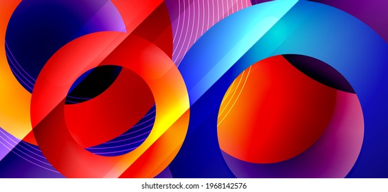 Color block vector abstract background, dynamic shapes on color gradient. Trendy geometric abstract background for your text, logo or graphics