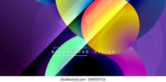 Color block vector abstract background, dynamic shapes on color gradient. Trendy geometric abstract background for your text, logo or graphics