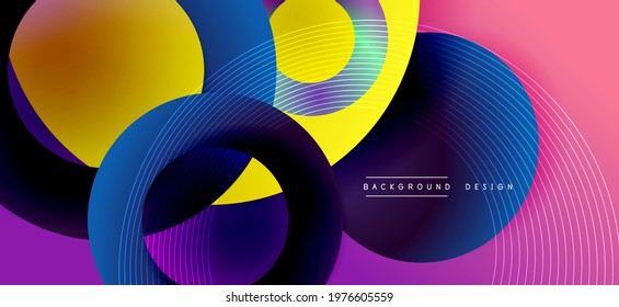 Color block vector abstract background, dynamic shapes on color gradient. Trendy geometric abstract background for your text, logo or graphics