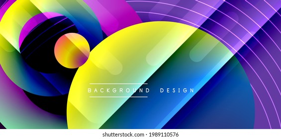 Color block vector abstract background, dynamic shapes on color gradient. Trendy geometric abstract background for your text, logo or graphics