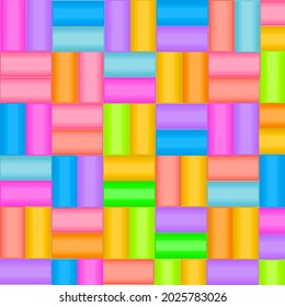 Color blocks are arranged in a pattern and a background, vector.
