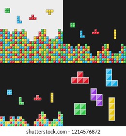 Color blocks set. Video game. Vector illustration
