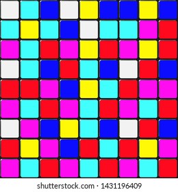 Color blocks. Video game. Vector illustration
