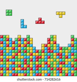 Bloques de color. Videojuego. Ilustración del vector