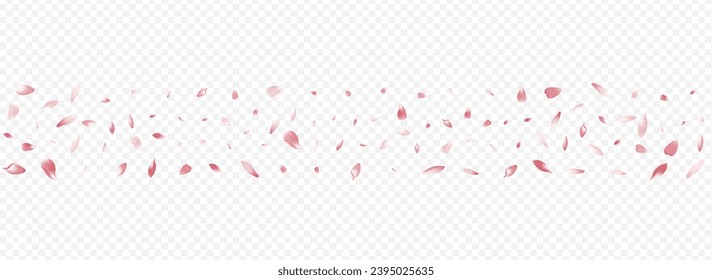 Color Blooming Vector Panoramic Transparent Background. Confetti 3d Banner. Leaf Dream Texture. Floral Feminine Backdrop. Red Apple Fly Card.