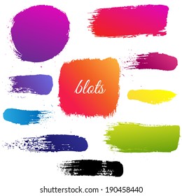 Color Blots Set, Vector Illustration