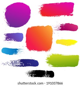 Color Blots Set, Vector Illustration