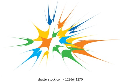color blowing up. vector graphic element