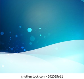Farbe Blau und Licht, Wellen und Linien. Abstrakter Hintergrund
