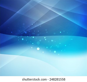 Color azul y claro, olas y líneas. Antecedentes abstractos