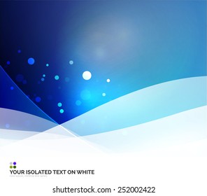 Farbe Blau und Licht, Wellen und Linien. Abstrakter Hintergrund