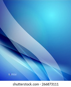 Color blue and light, waves and lines. Abstract background