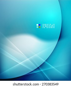 Color blue and light, waves and lines. Abstract background