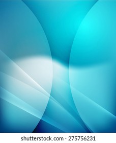 Color blue and light, waves and lines. Abstract background