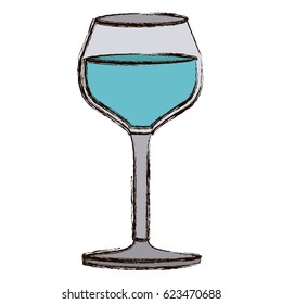 color blurred silhouette of burgundy glass with water vector illustration
