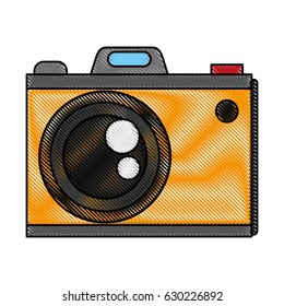 color blurred stripe analog camera with flash